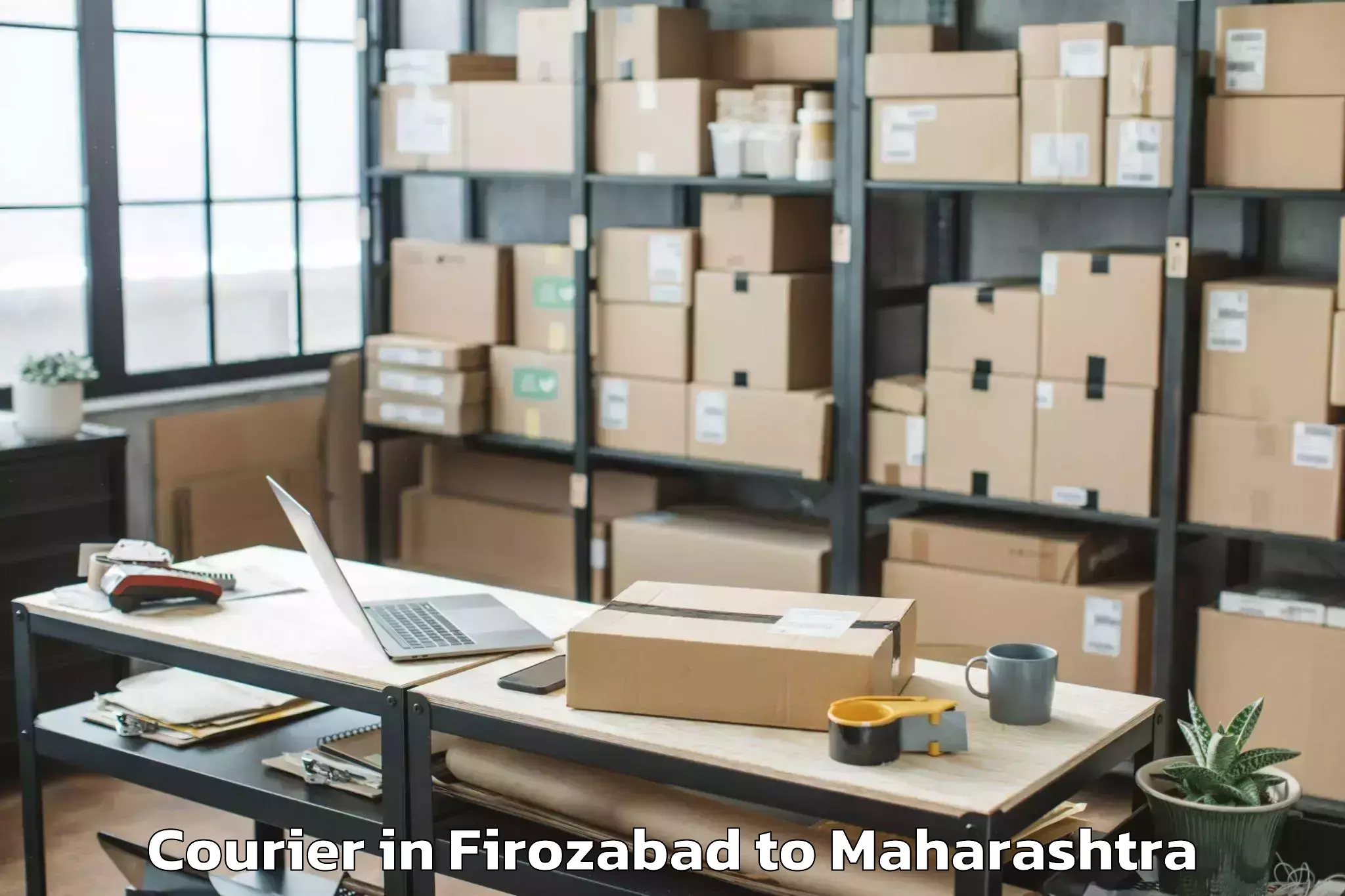 Reliable Firozabad to Shevgaon Courier